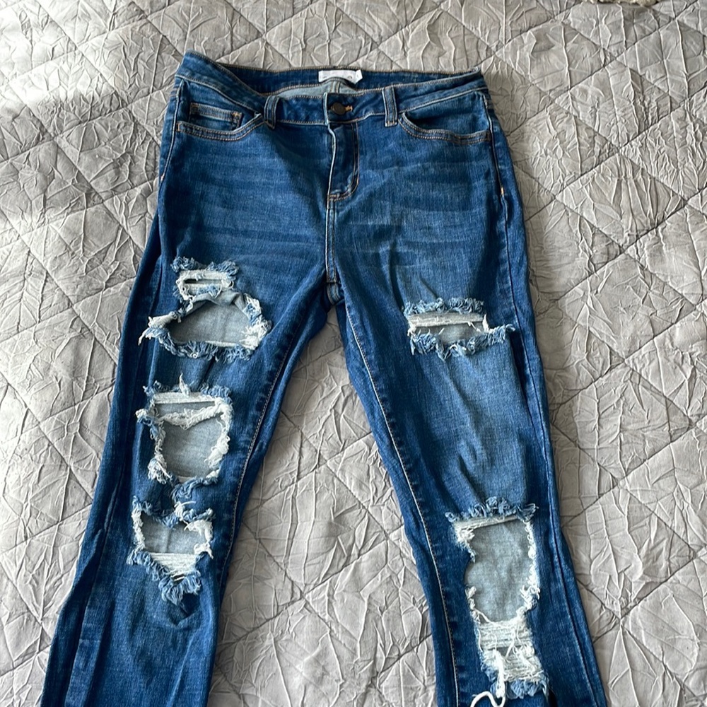 Cello Distressed Skinny Jeans